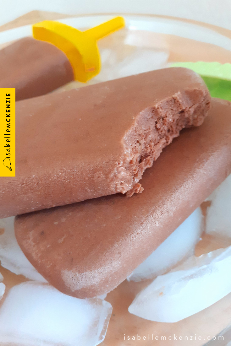 SugarFree Chocolate Fudge Ice Popsicles (Vegan, DiabetesFriendly