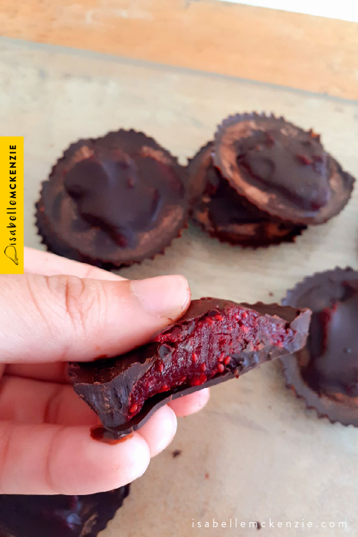 Sugar-Free Raspberry Dark Chocolate Cups Recipe (Vegan, Keto, Diabetes ...