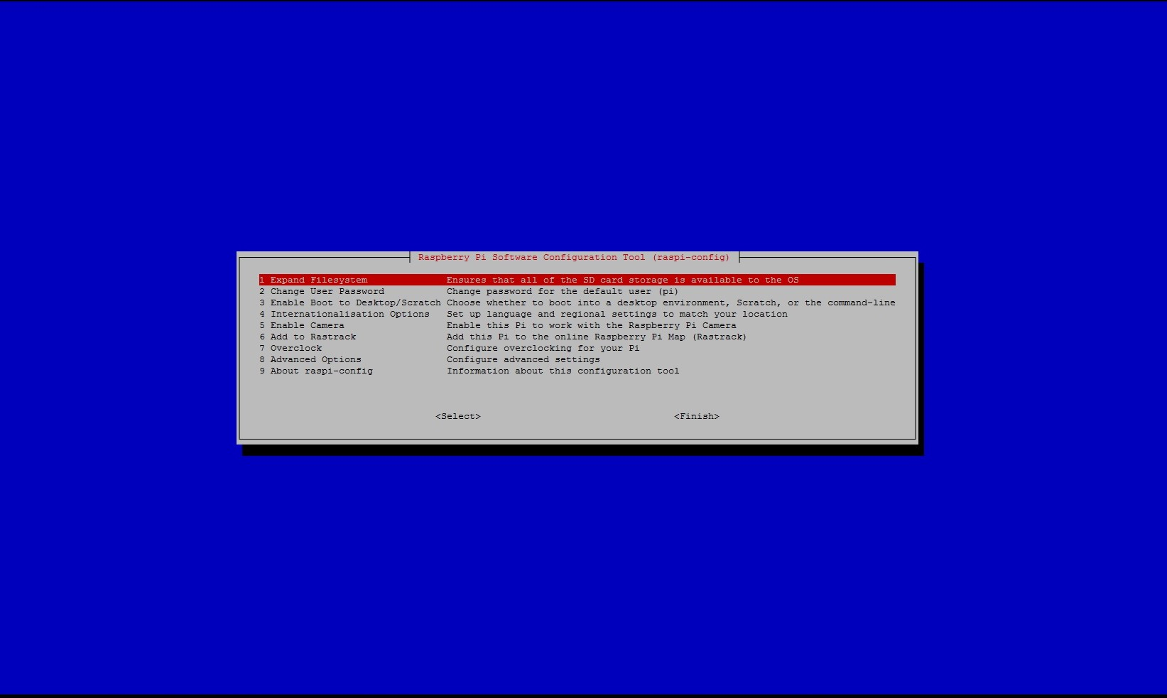 Raspberry Pi Configuration Window