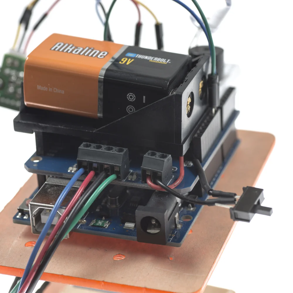 Placement of Battery on Dual Motor Shield