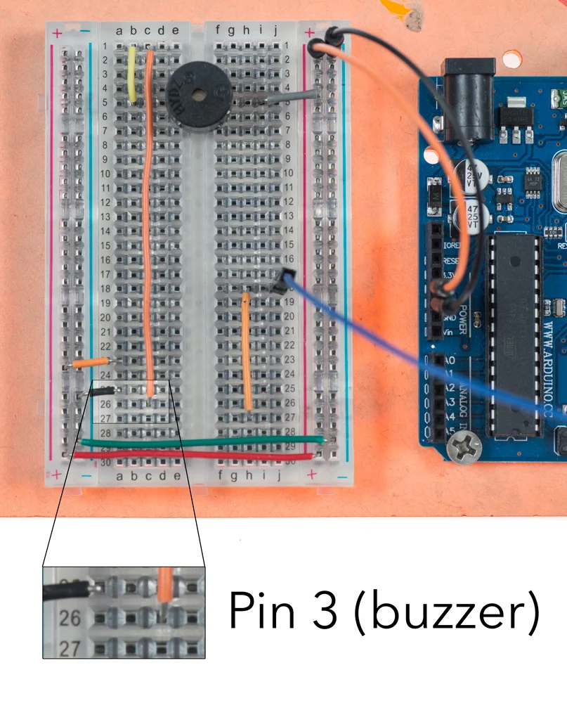 Buzzer Connection to Pin 3