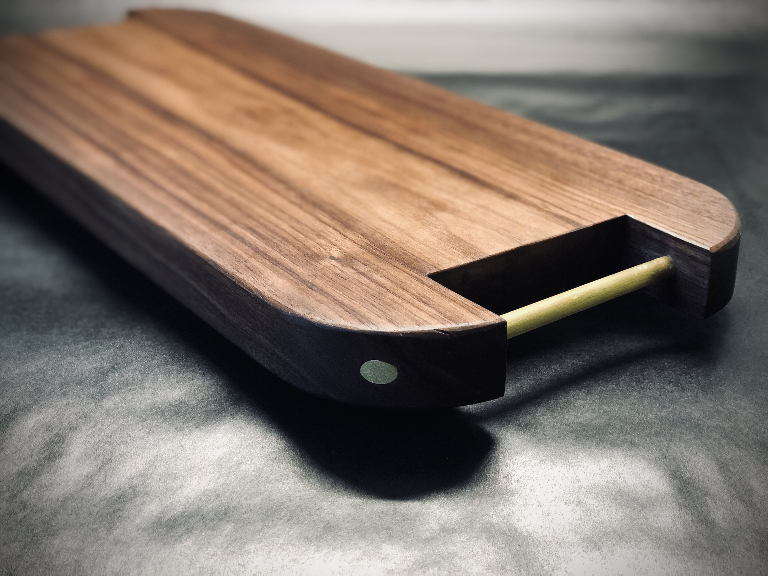 Walnut + Brass Serving Board