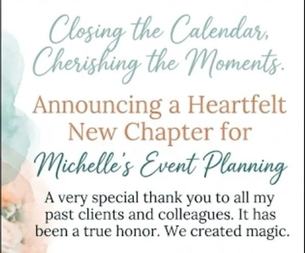 They say if you love what you do, you&rsquo;ll never work a day in your life and for years, that was true for Michelle&rsquo;s Event Planning. I have loved every wedding, every luxury picnic, and every celebration I&rsquo;ve had the honor of being a 