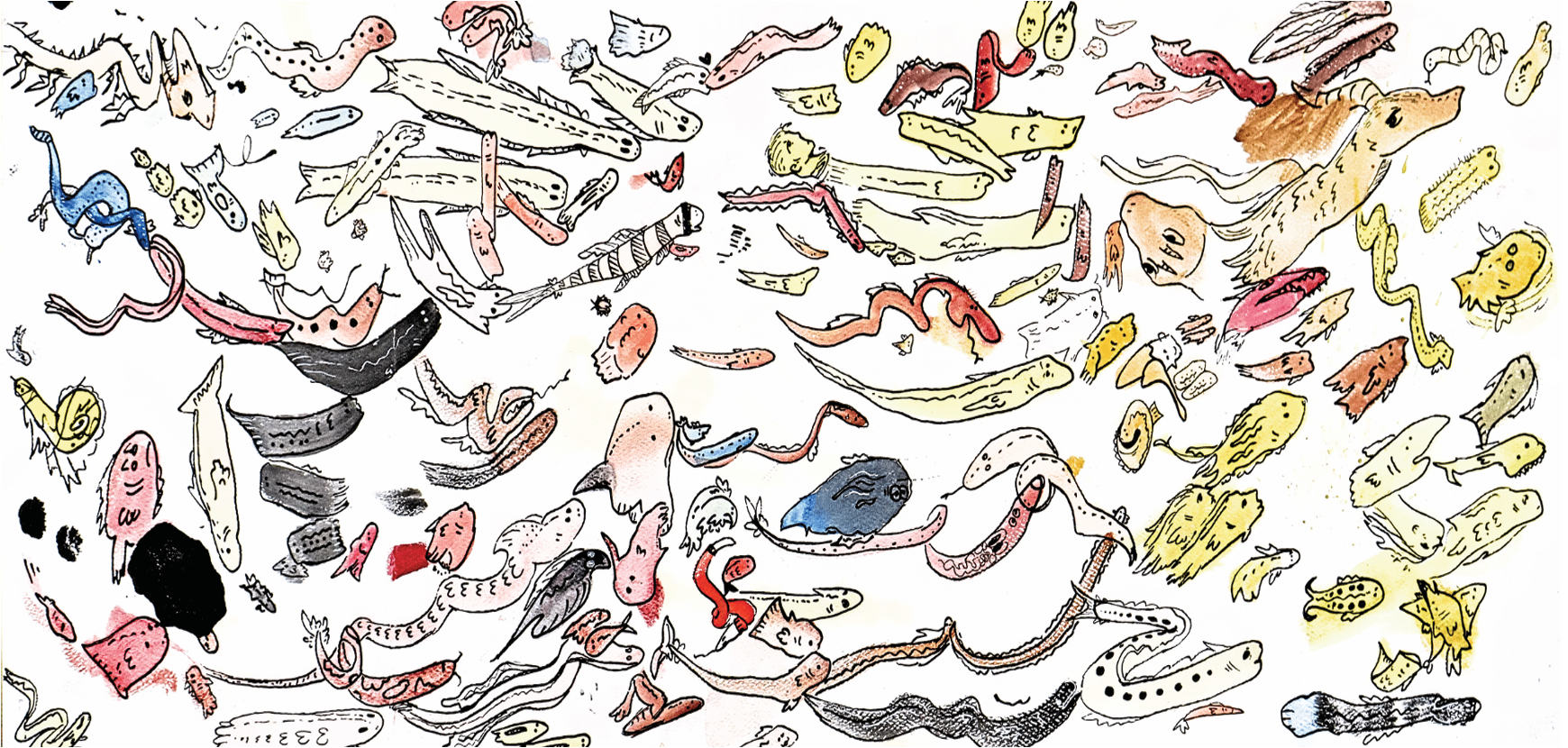 "Aquarium," Drawing, by Dephine Mailhot, in Issue 14