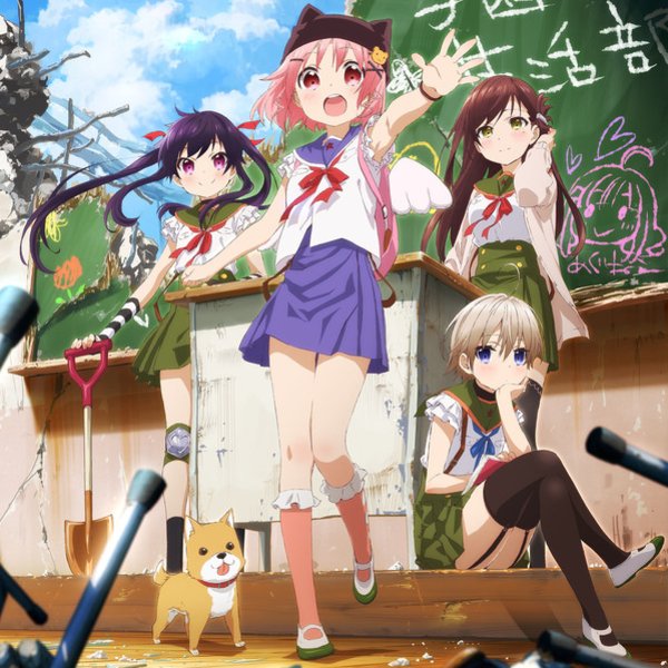 Figure 7 The triteness of moé aesthetics and stereotypes, e.g., the group of adorable high school girls with stock personalities, along with the sexualization of underage characters. Source.