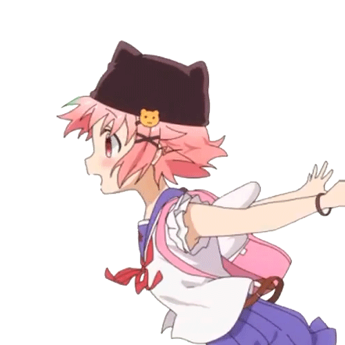 Figure 8 Yuki, the genki girl, as “body of dementia” (Ōtori Hidenaga). Source: Gakkōgurashi!, “Hajimari” (GIF via).