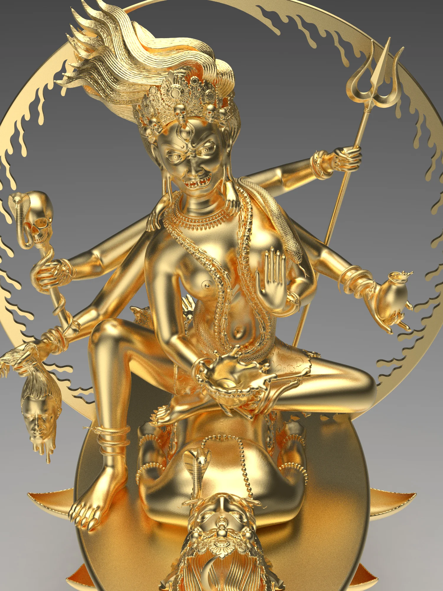 Parāparā (close-up) gold plated bronze variable dimensions
