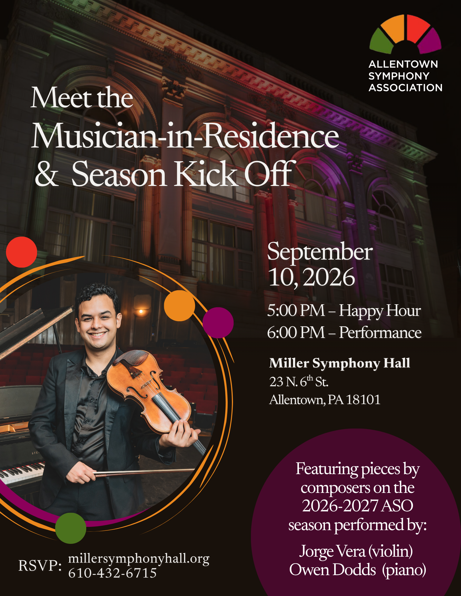 Meet the Musician-in-Residence and Season Kick Off