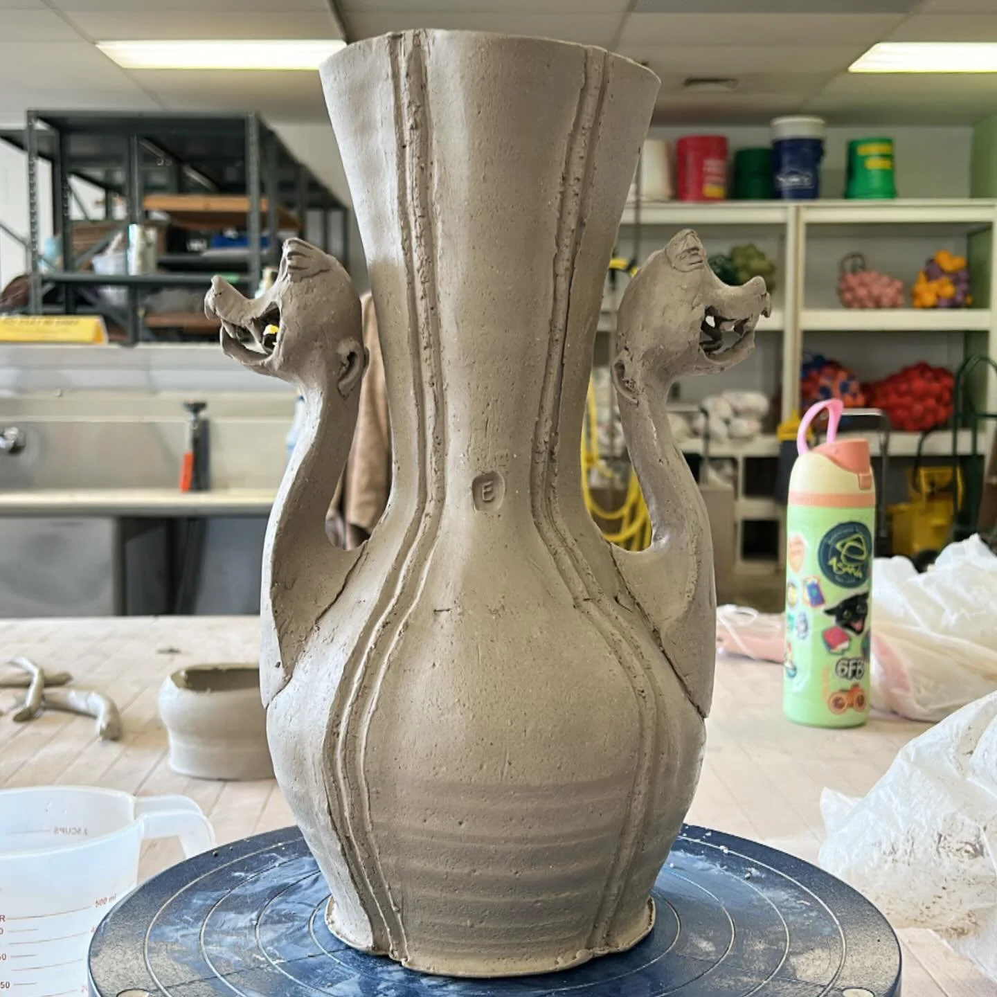 Dragon Vase! 
.
.
.
.
.
#pots #pottery #ceramics #ceramic #clay #ceramica #ceramique #c&eacute;ramique #keramik #keramika #keramic #studiopottery #craft #contemporarycraft #functionalpottery #handmade #studioartist #studio #artist #handmadepottery #h