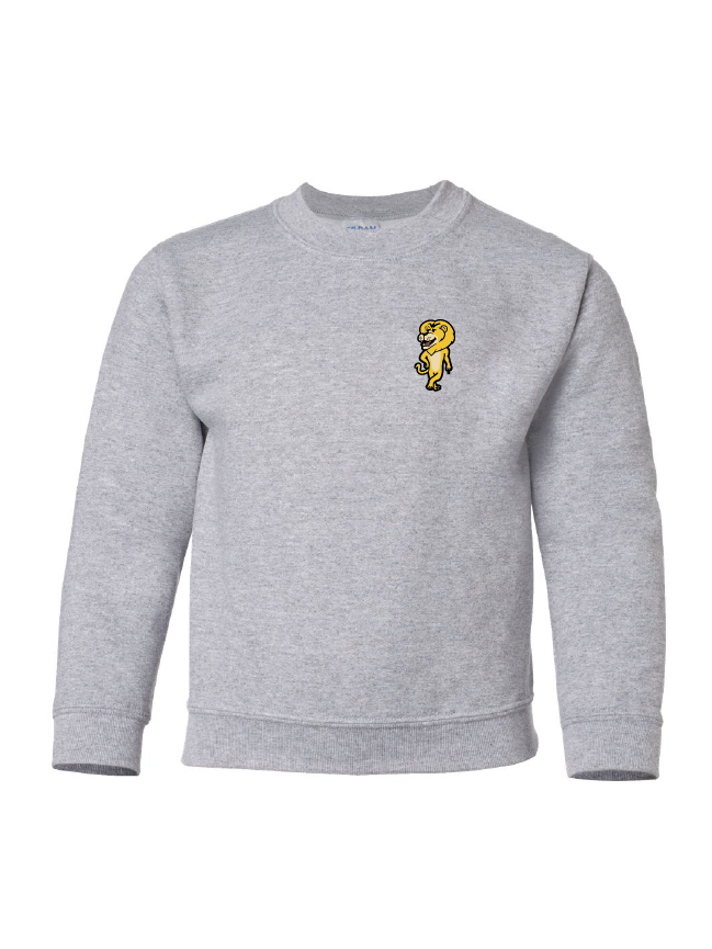 Milbrook - Lion Mascot Crew Neck - Sports Grey
