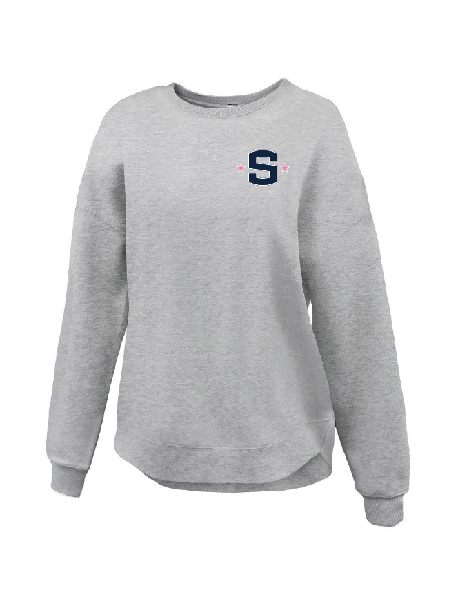 Ladies crew neck sweat shirt - Baseball Mom