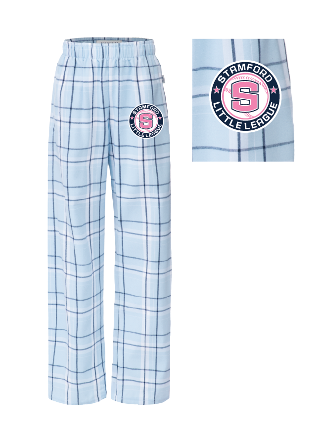 Flannel PJ Pant- Youth & Adult - Lt Blue PINK!