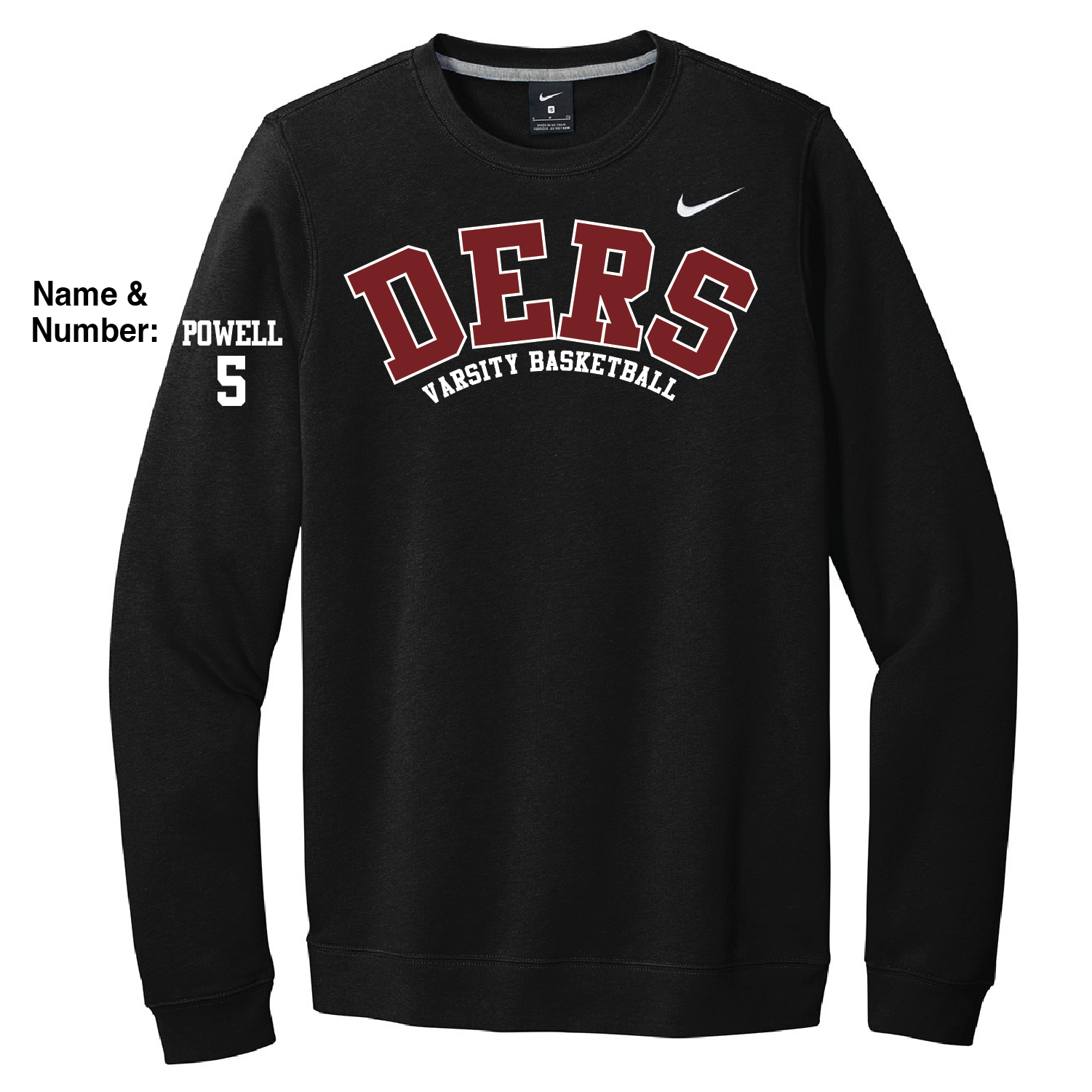 Scarsdale Basketball - Nike Crew Neck Sweat Shirt