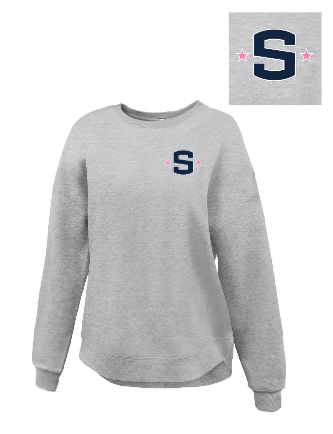 Ladies Crew Neck Sweat Shirt w/Name & Number