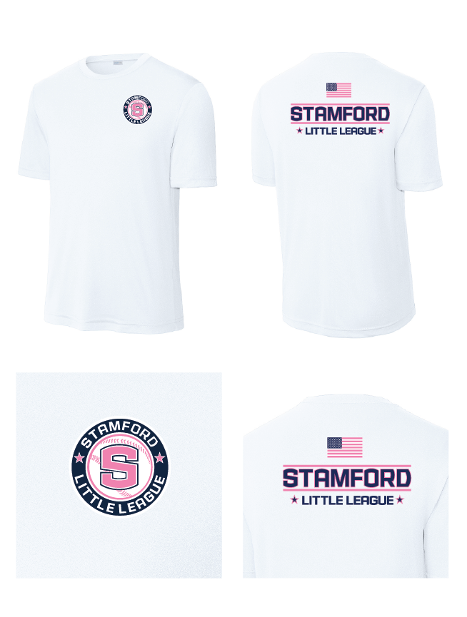 Performance T - F/B (Youth & Adult) - White/Pink