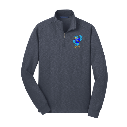 Holmes School Hawk Logo- Port Authority® Slub Fleece 1/4-Zip Pullover