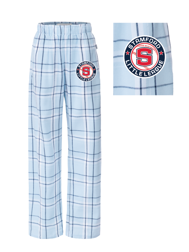 Flannel PJ Pant- Youth & Adult - Lt Blue/Red