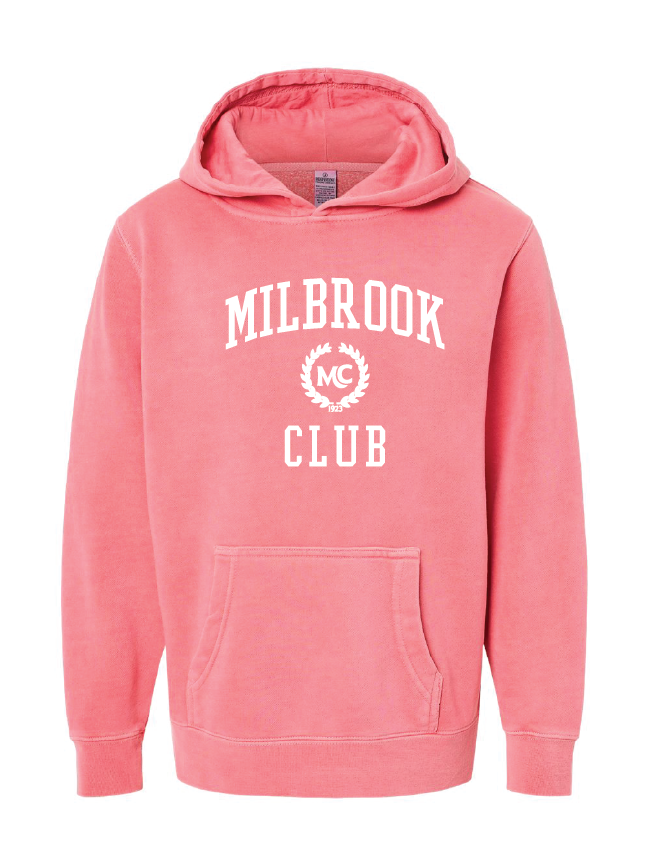 Milbrook - Garment Dyed Hoodie - Pink