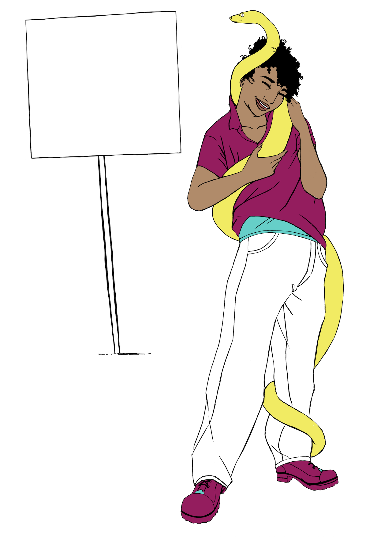 Philip and his pet snake, Fiesta!