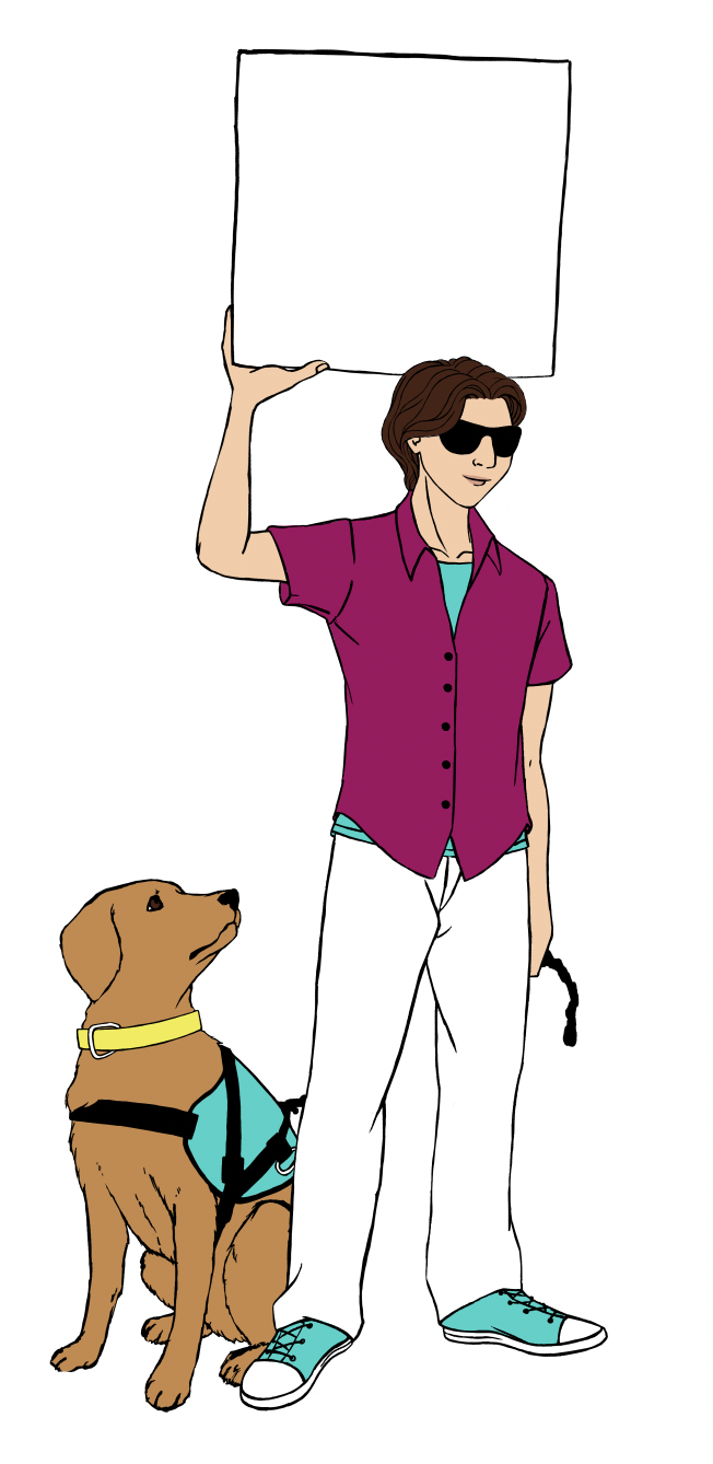 Adam and his service dog