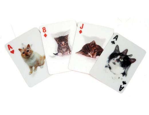 Lenticular kitty playing cards!