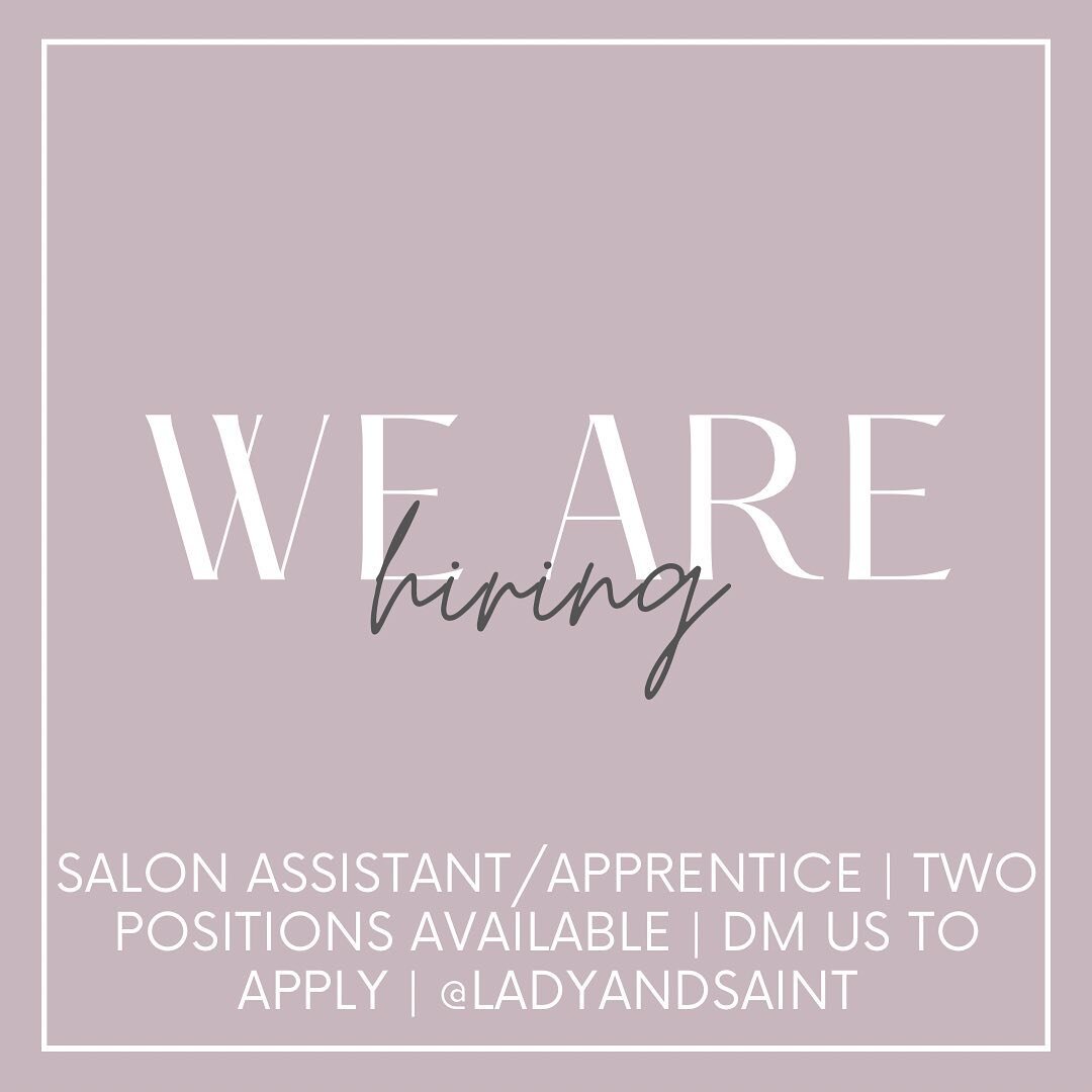 Interested in joining our team? More info below👇 👇👇

&bull;

Description:

Busy full service hair salon looking for driven and reliable Salon Apprentice/Assistant. 

As a salon assistant you will be helping out with shampooing, blow outs, finishin