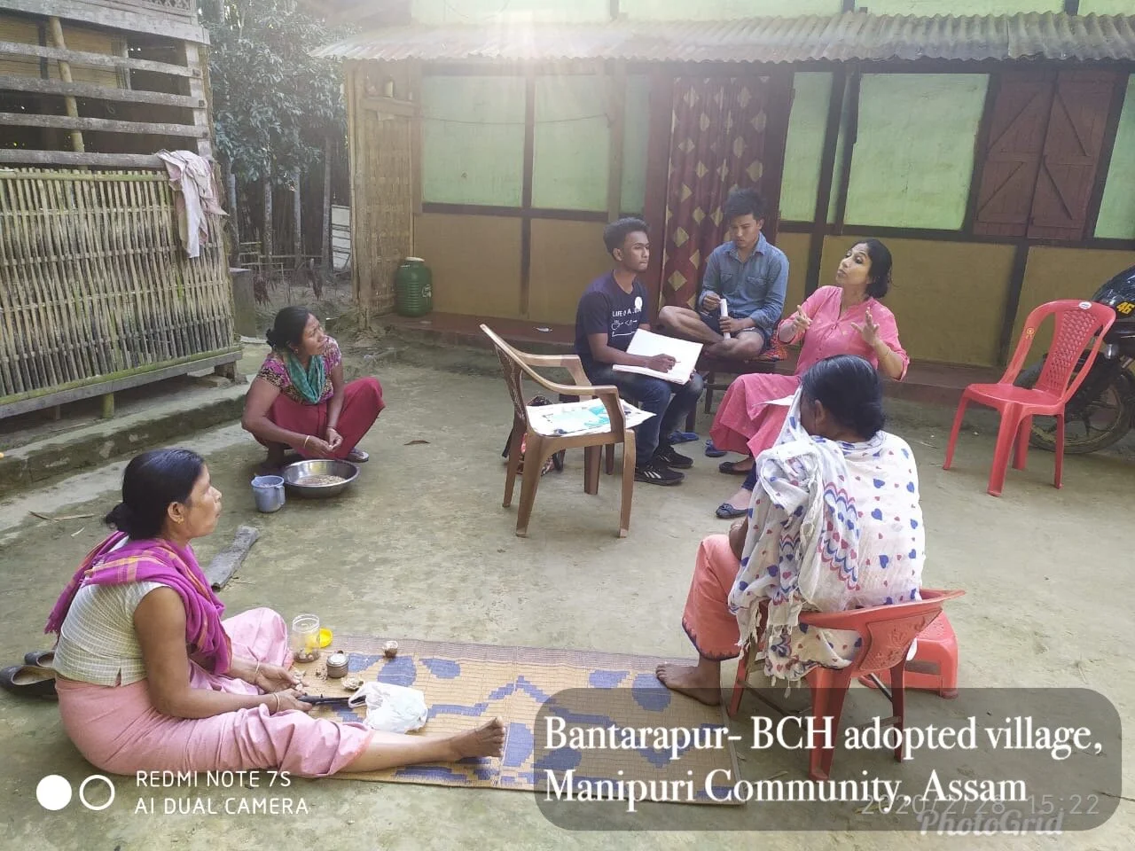 We go to each member of a family-Bantarapur, Manipuri community-BCH adopted village in Cachar district, Assam