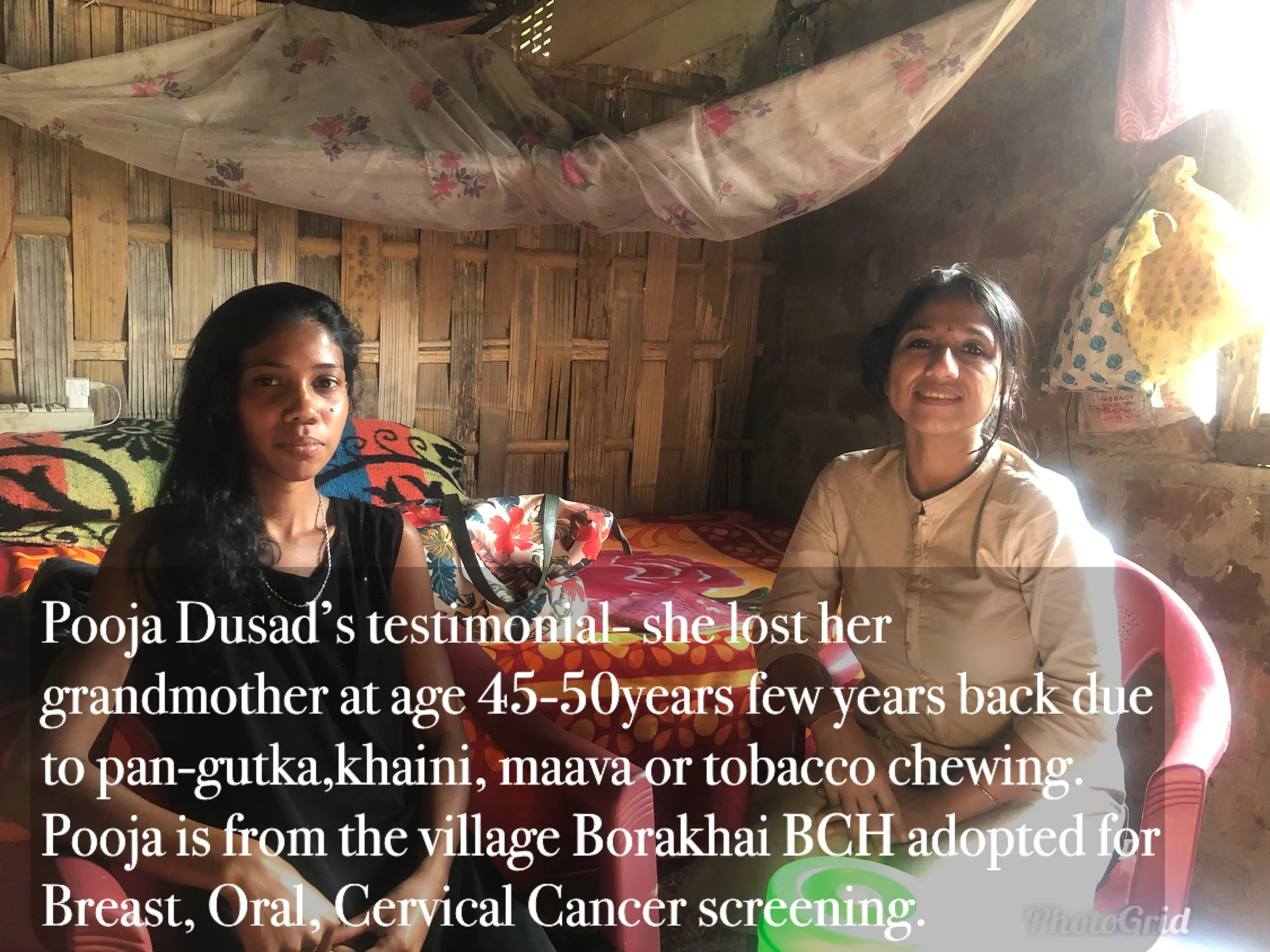 Borakhai Tea Garden-BCH adopted village-Pooja Dusad's testimonial-lost her grandmother to oral cancer due to tobacco chewing