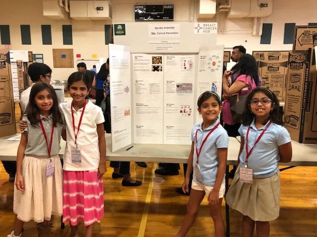 Spunky Scientists (Cancer Prevention); Anoushka Asija, Isha Saraiya, Maya Bharti, Malina Bharti