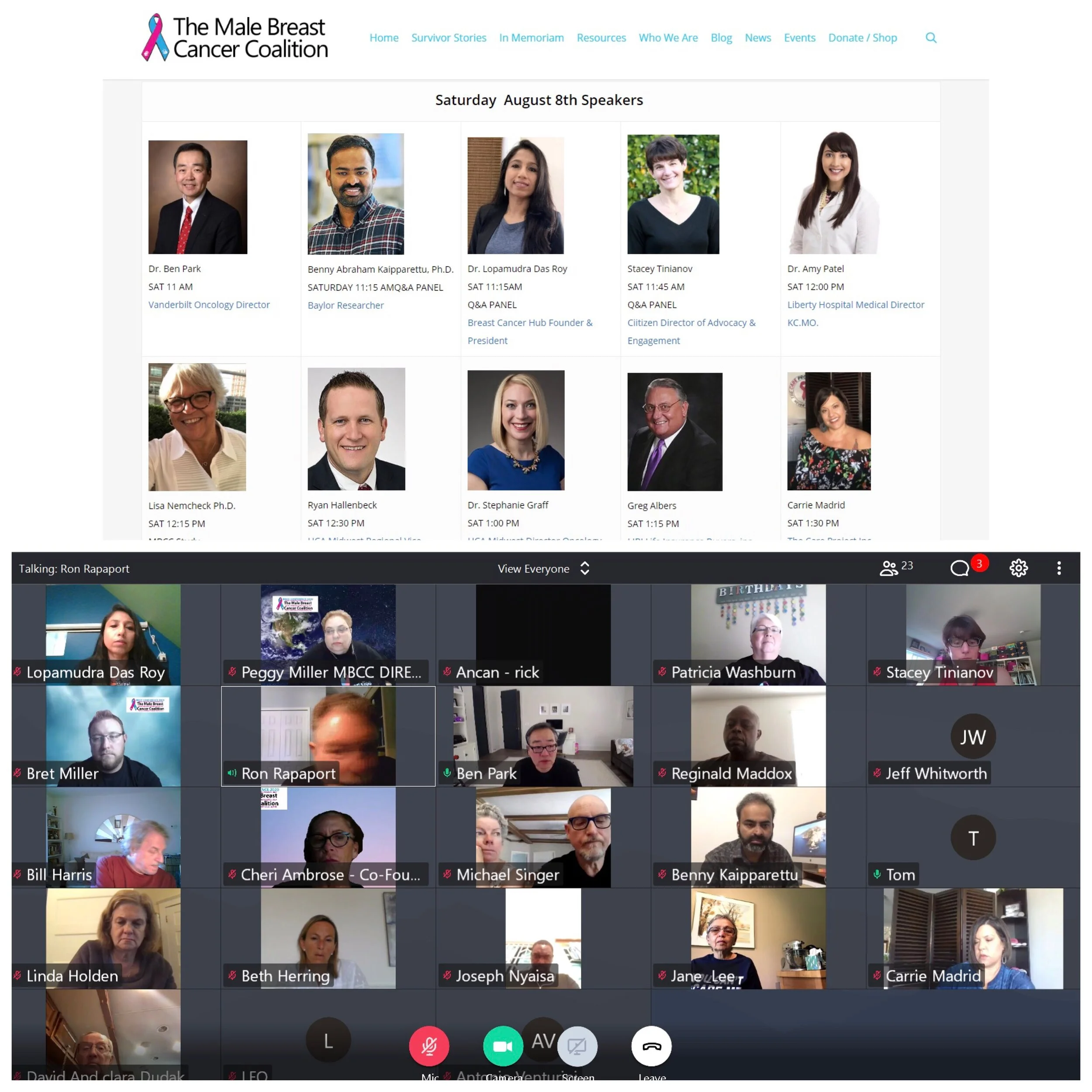 Male Breast Cancer Coalition Virtual Seminar 2020