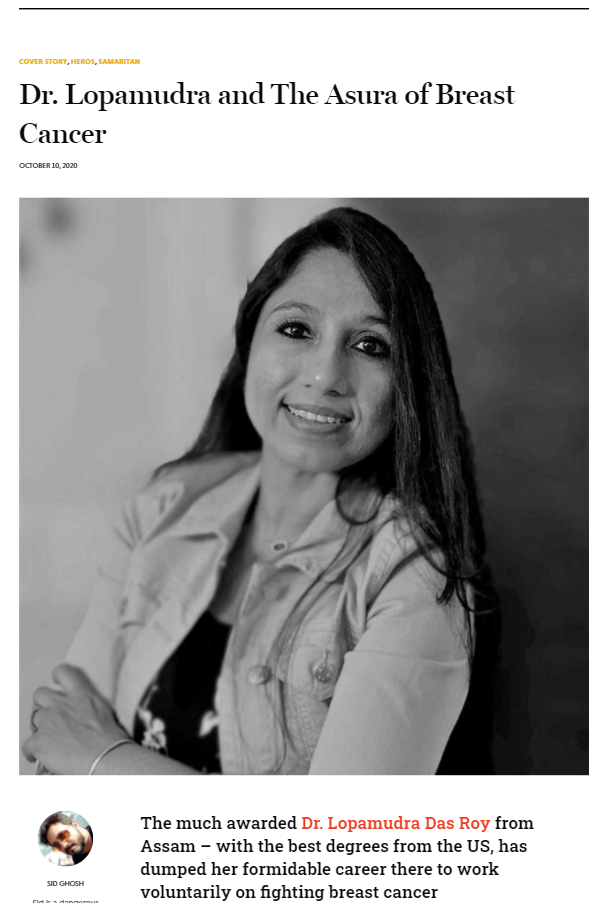 Dr Lopamudra Das Roy - East India Story - October 10, 2020 — Breast ...