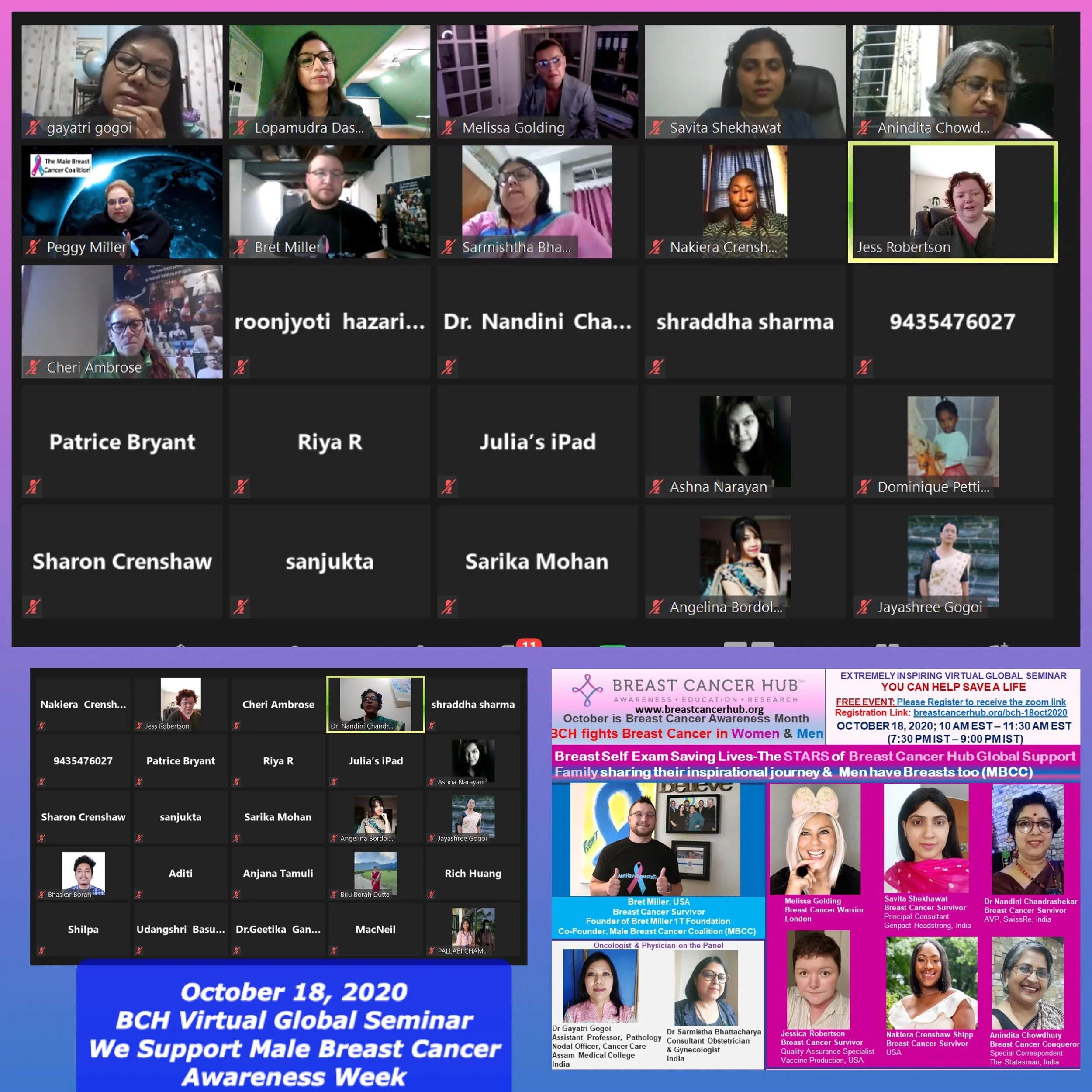 October 18, 2020: Breast Self Exam Saving Lives - BCH organized Virtual Global Seminar