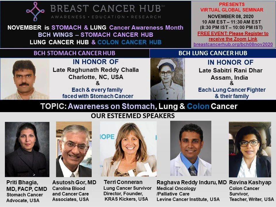 Nov 08,2020: Stomach, Lung &amp; Colon Cancer 