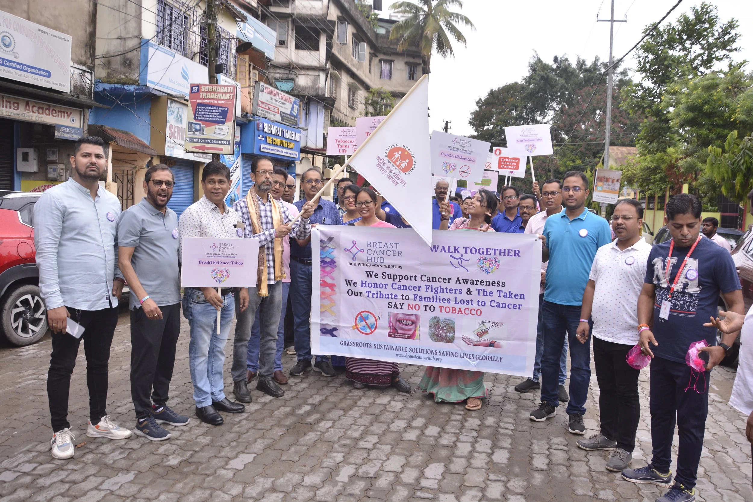 Inaugurated by Dr Bhaskar Gupta, Principal, Silchar Medical College, BCH Cancer Awareness Walk
