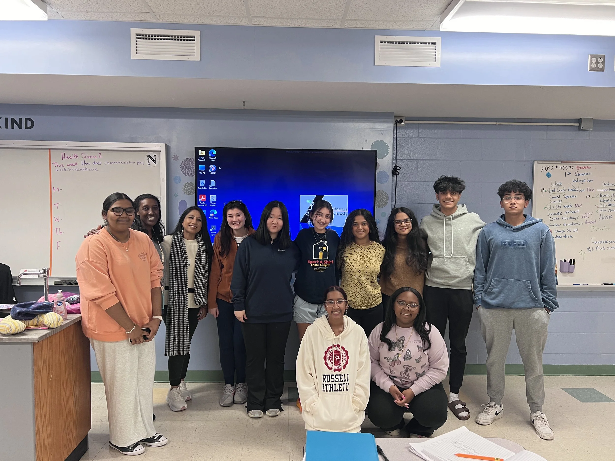 BCH Committee with HOSA in Northwest Cabarrus High School