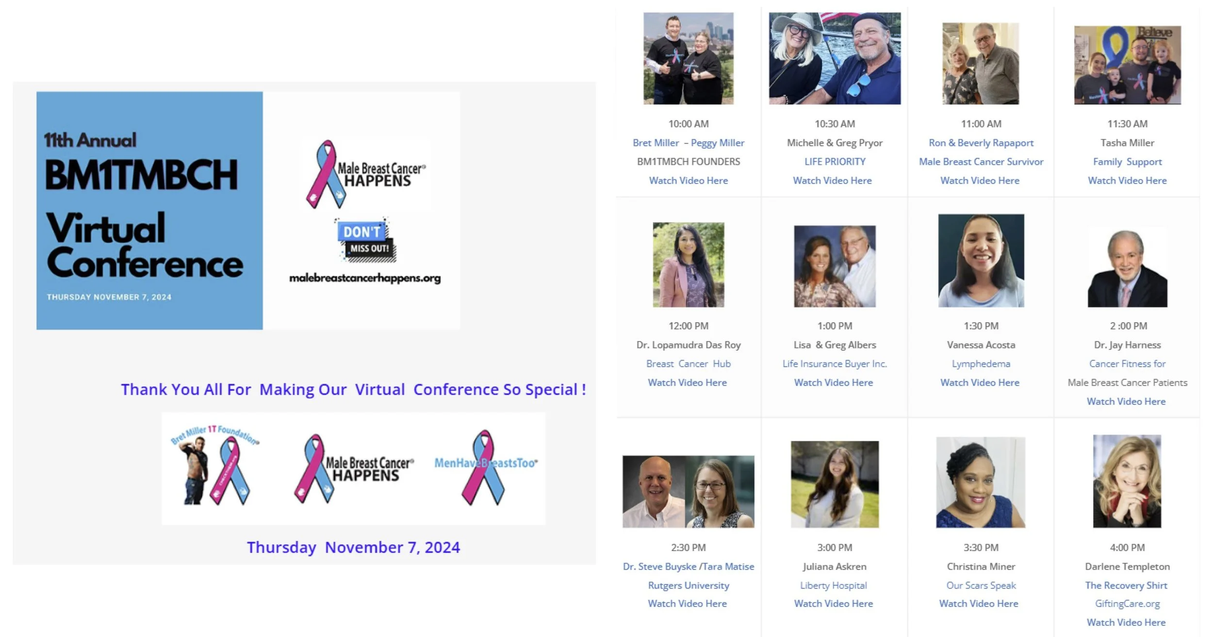 2025 BM1T Male Breast Cancer Happens Virtual Conference 