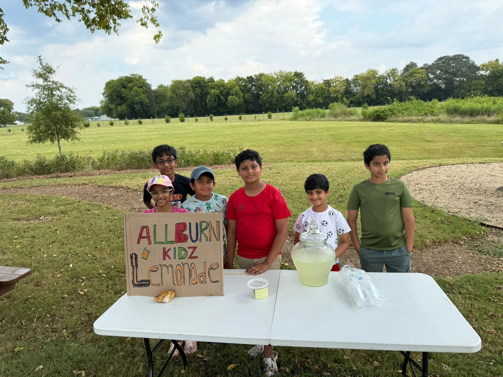Lemonade stand - Kanishk and friends