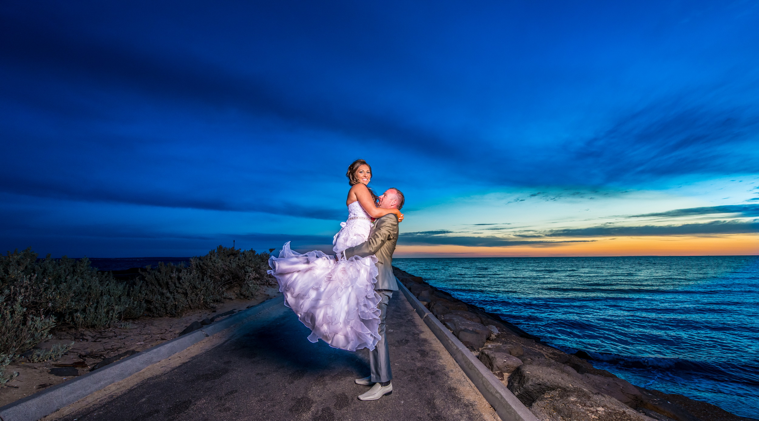 Bec Brandon Mordialloc Windows On The Bay Beach Wedding