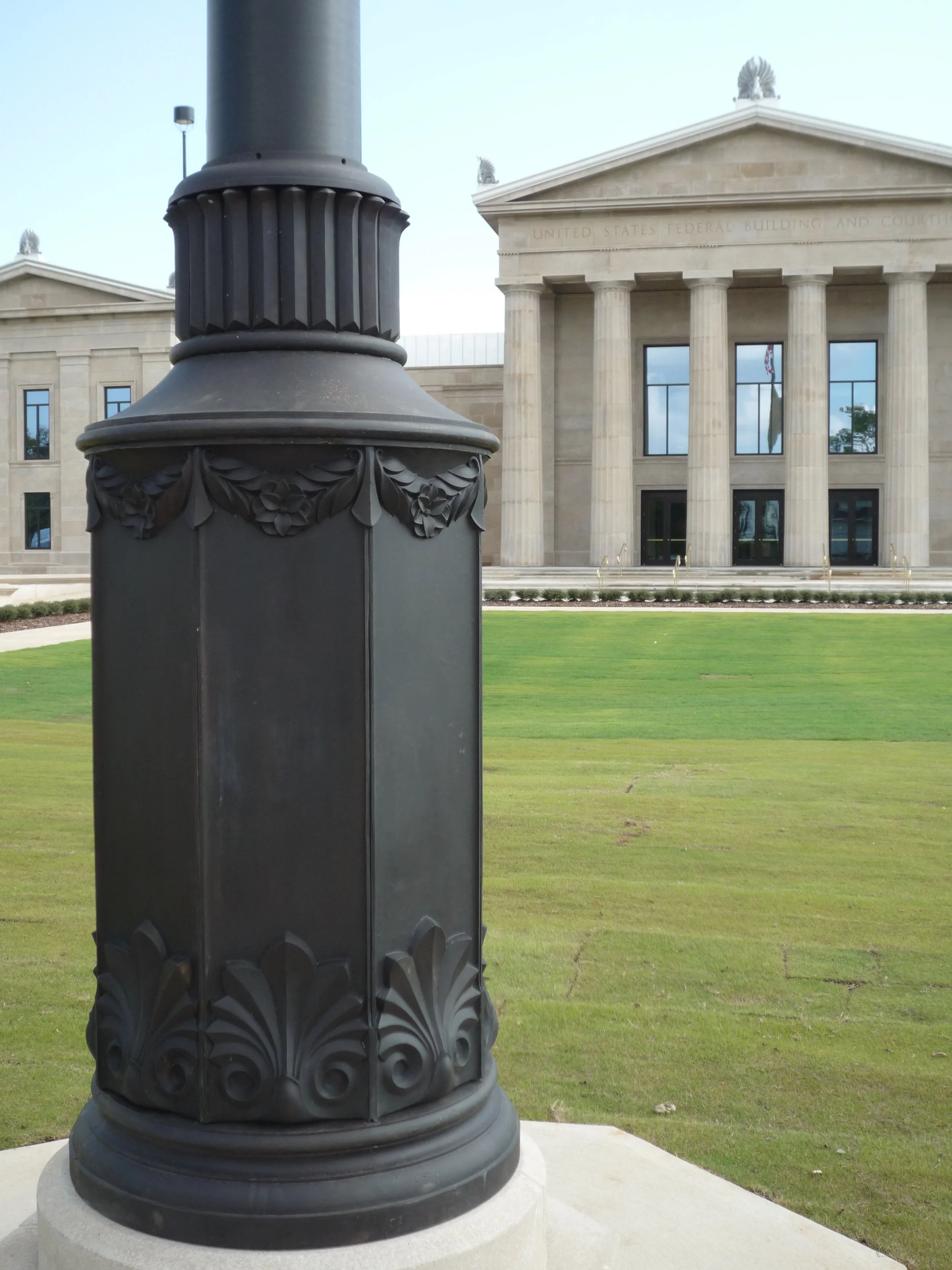  Flagpole base, cast bronze -  for BloomerStudio  