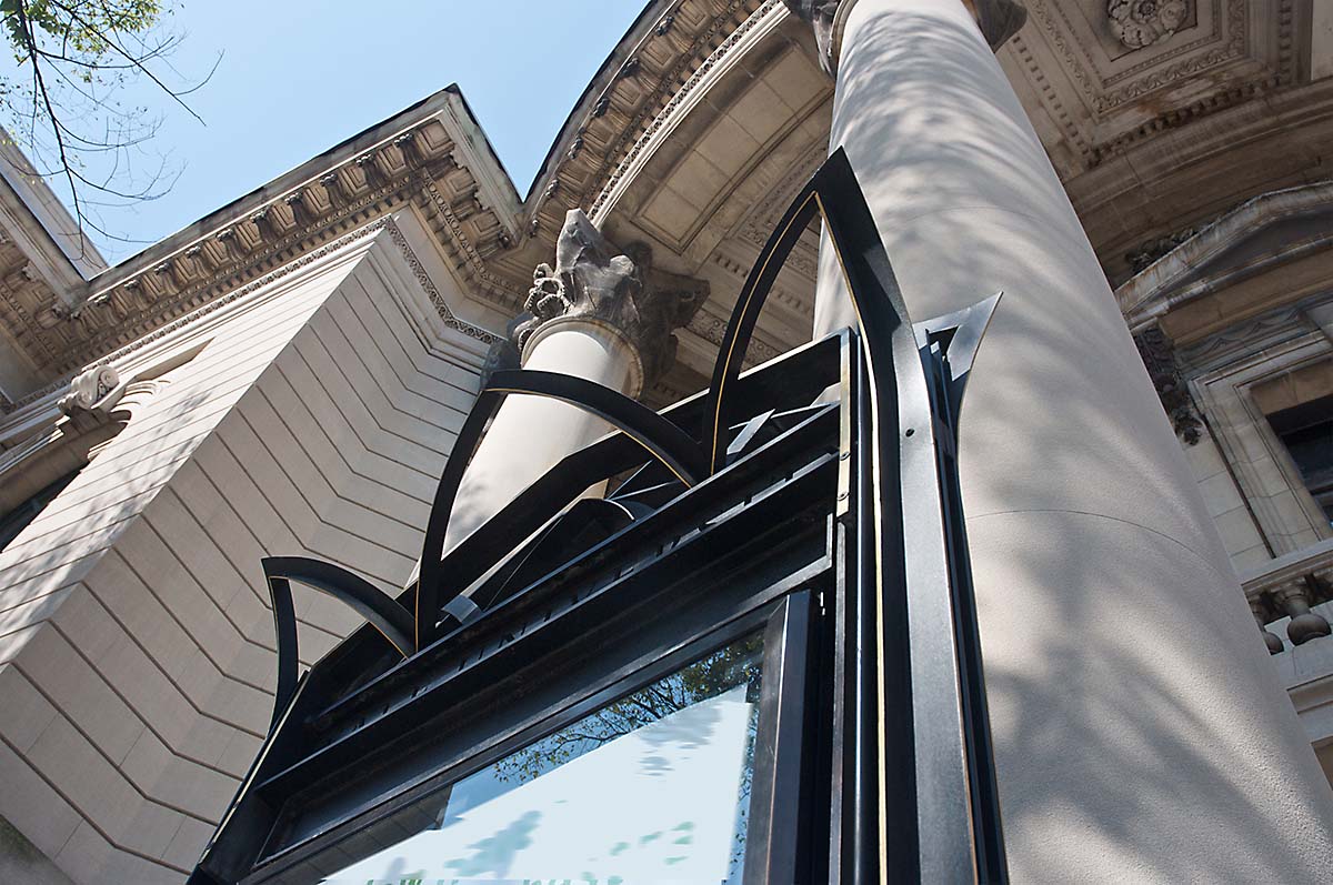 Woolsey Hall Poster Display Cases - Bronze and Steel ( with BloomerStudio )