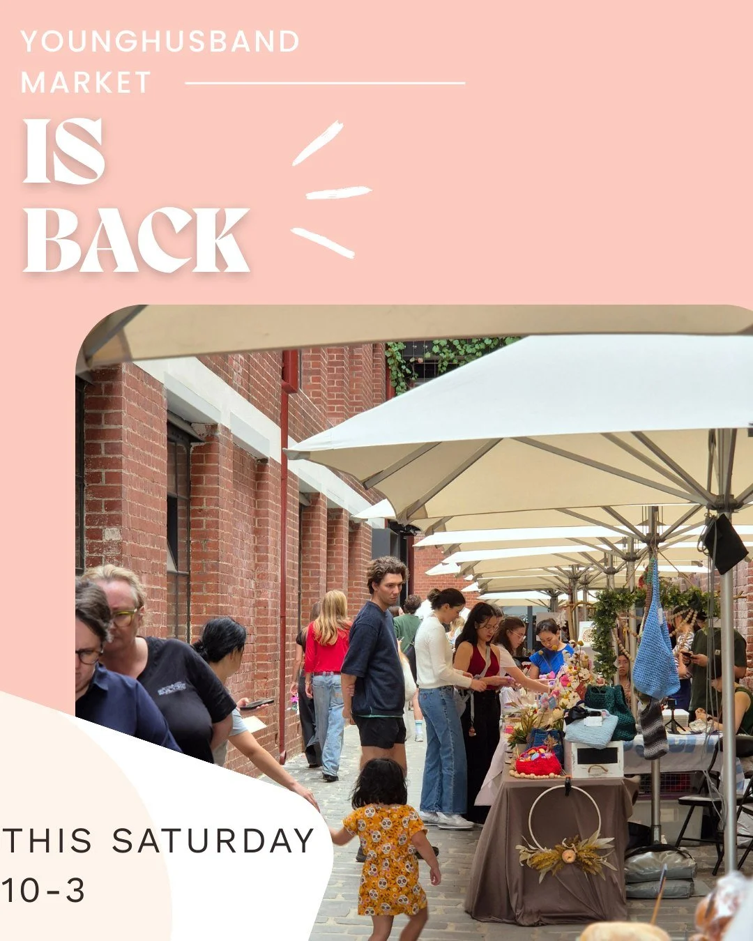 We're excited for the return of Younghusband Market this Saturday! Looking forward to seeing so many talented makers :)