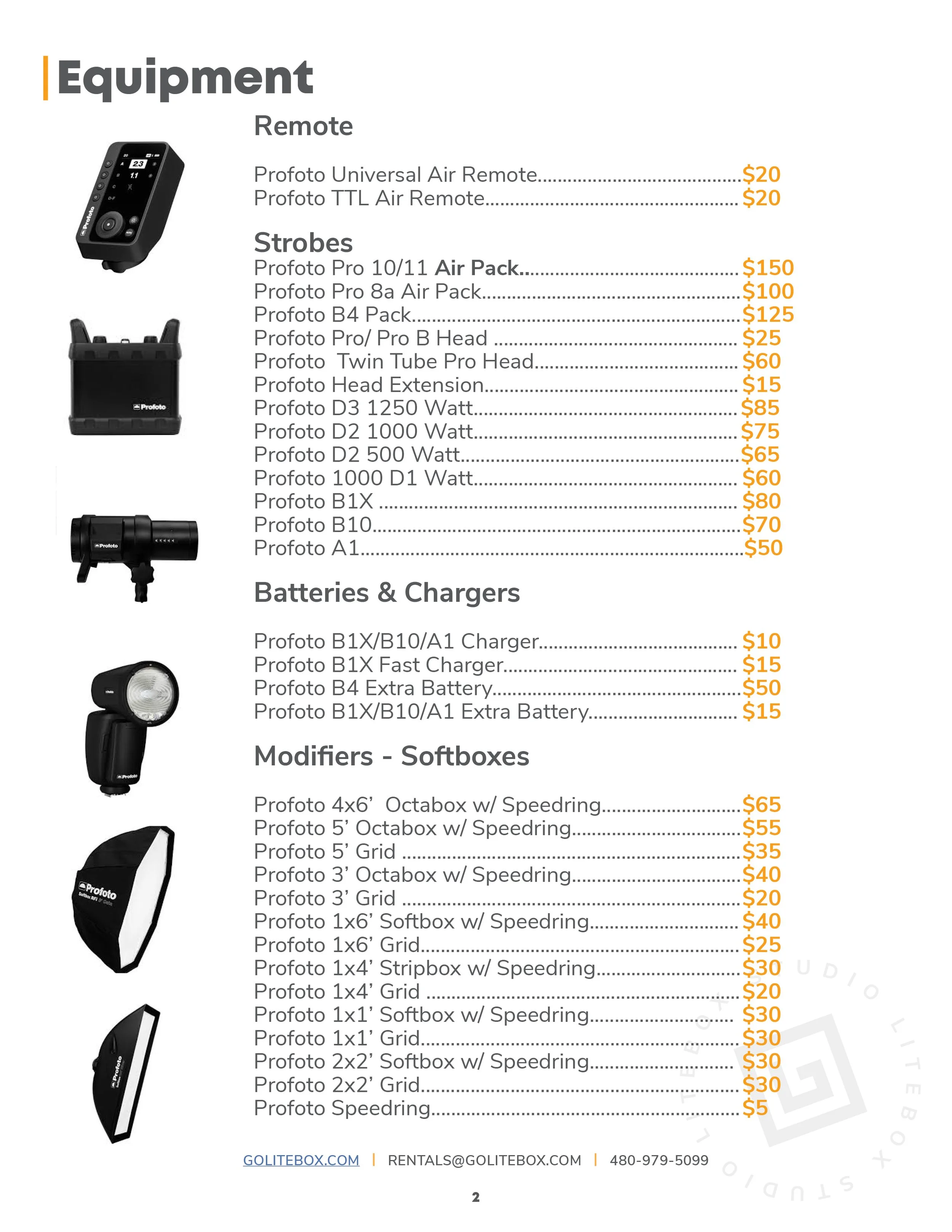 Profoto Rental Phoenix  Grip Van Rental Phoenix  Strobe Rental Phoenix