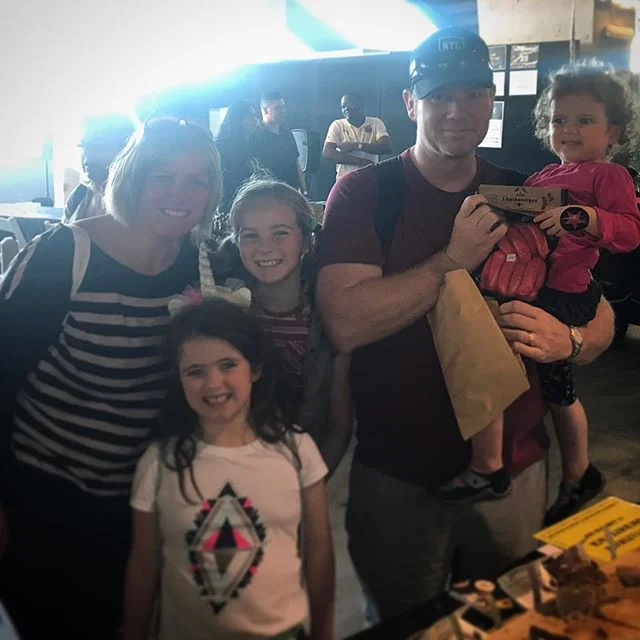 Beautiful family with beautiful natural @lauthentique_charcuterie  Cheerios!  Happy food show!