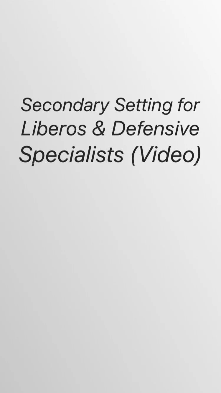 Secondary Setting For Libero and Defensive Specialist