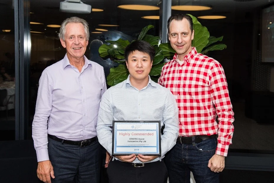 CEO Bruce Nixon, Head of Disability Solutions Walter Tran and CTO Derek Renouf with our Highly Commended recognition