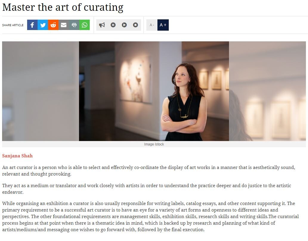 Art of Curating - Tribune