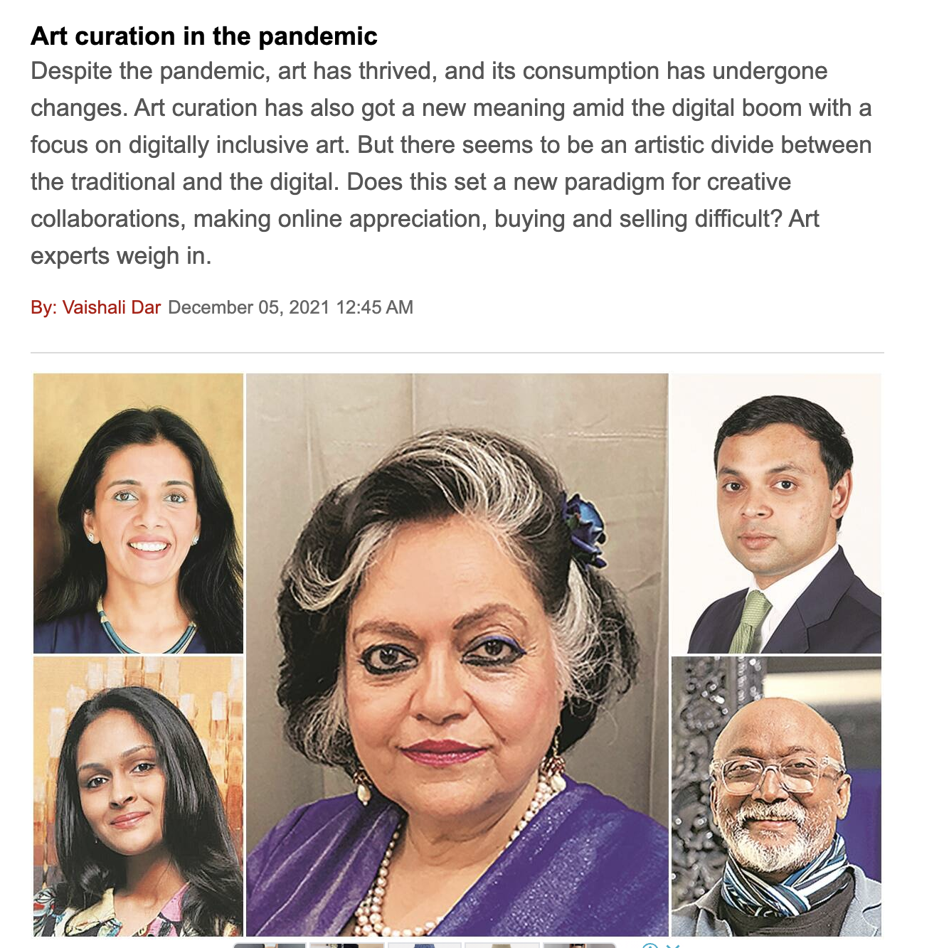 Art Curation in the Pandemic - The Financial Express