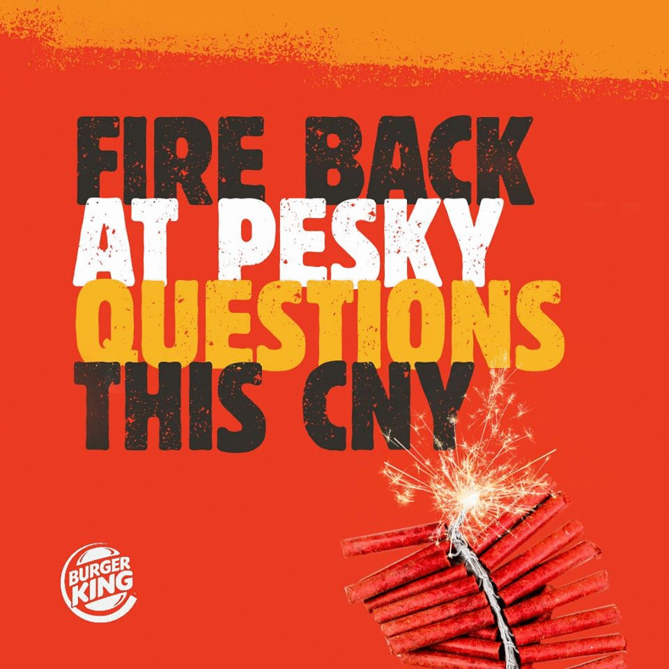 With CNY around the corner, we bestowed upon Singaporeans a series of fiery clapbacks to the usual pesky questions faced.