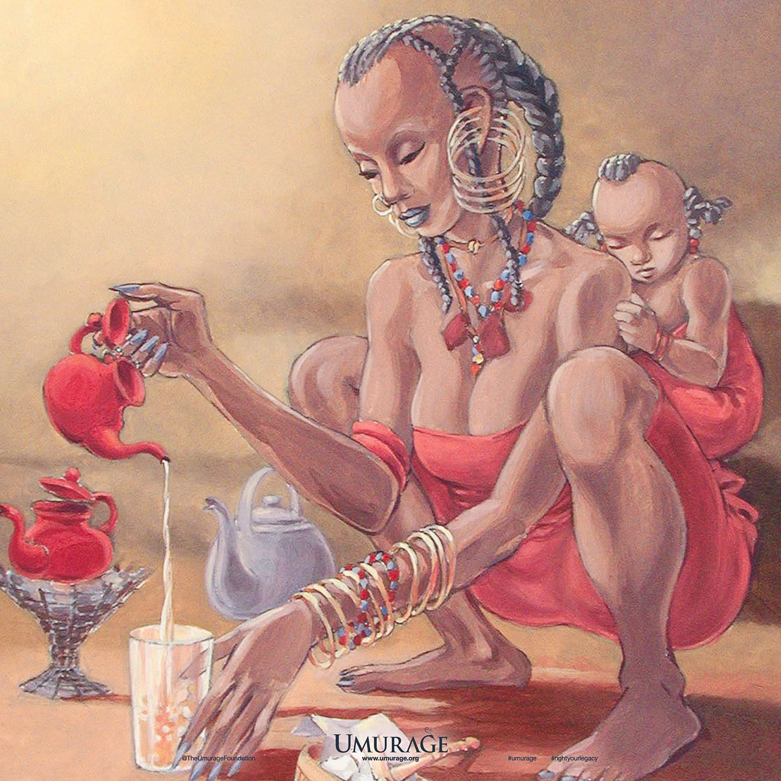 Nomadic Woman Preparing Tea