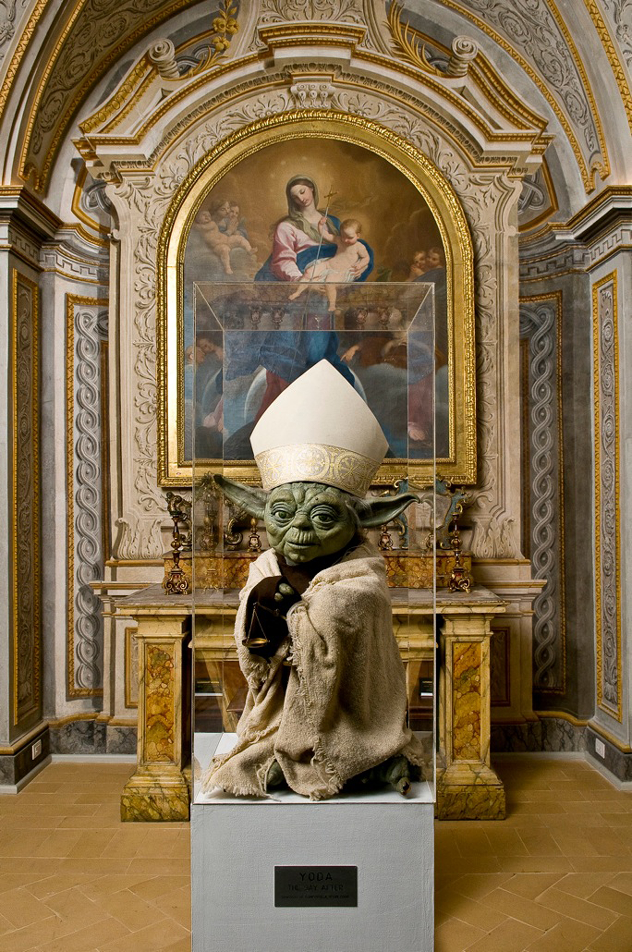    YODA - THE DAY AFTER - SANTIAGO DE COMPOSTELA - SPAIN , 1999 . Museo Carandente, Spoleto 2010. Installation view. Photo: Giorgio Benni 